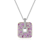 Elegant PS486 925 Silver Necklace with Dazzling Charm