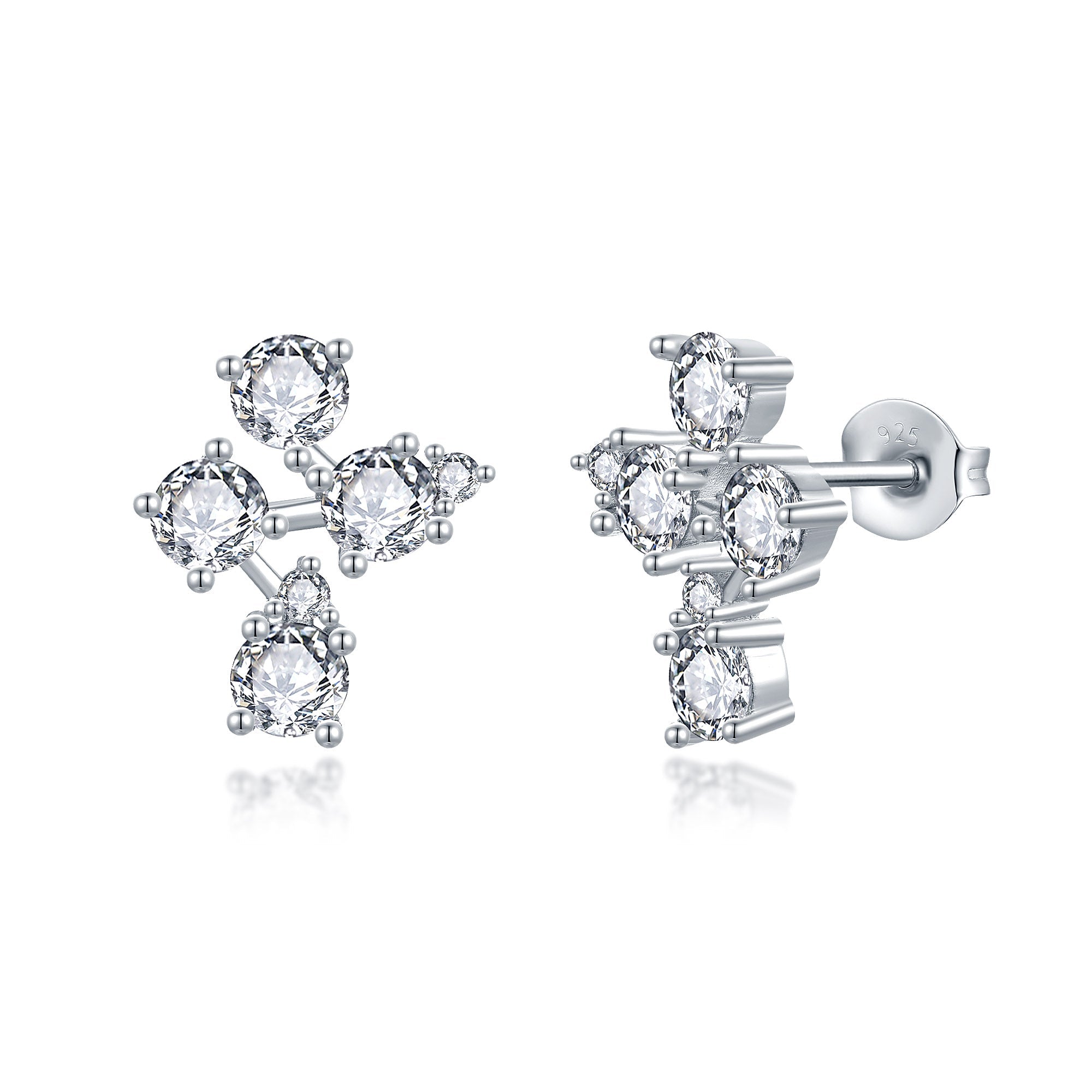 ES552 Diamond earring Silver