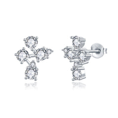 ES552 Diamond earring Silver
