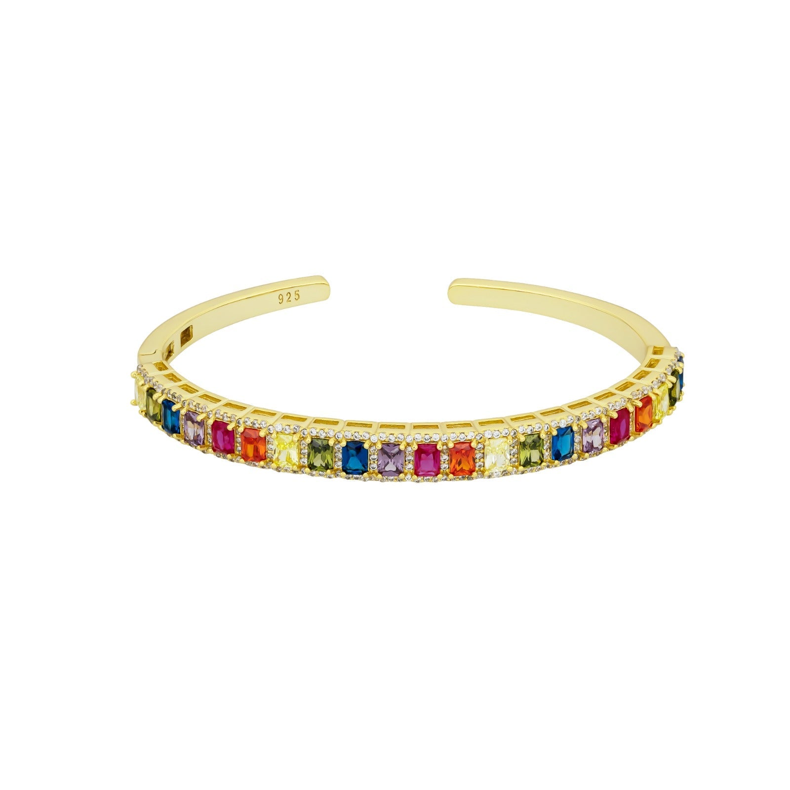 BS Rainbow Jewelry Exquisite Rainbow Pendant Necklace For Women Dainty Everyday Shine - 925 Sterling Silver