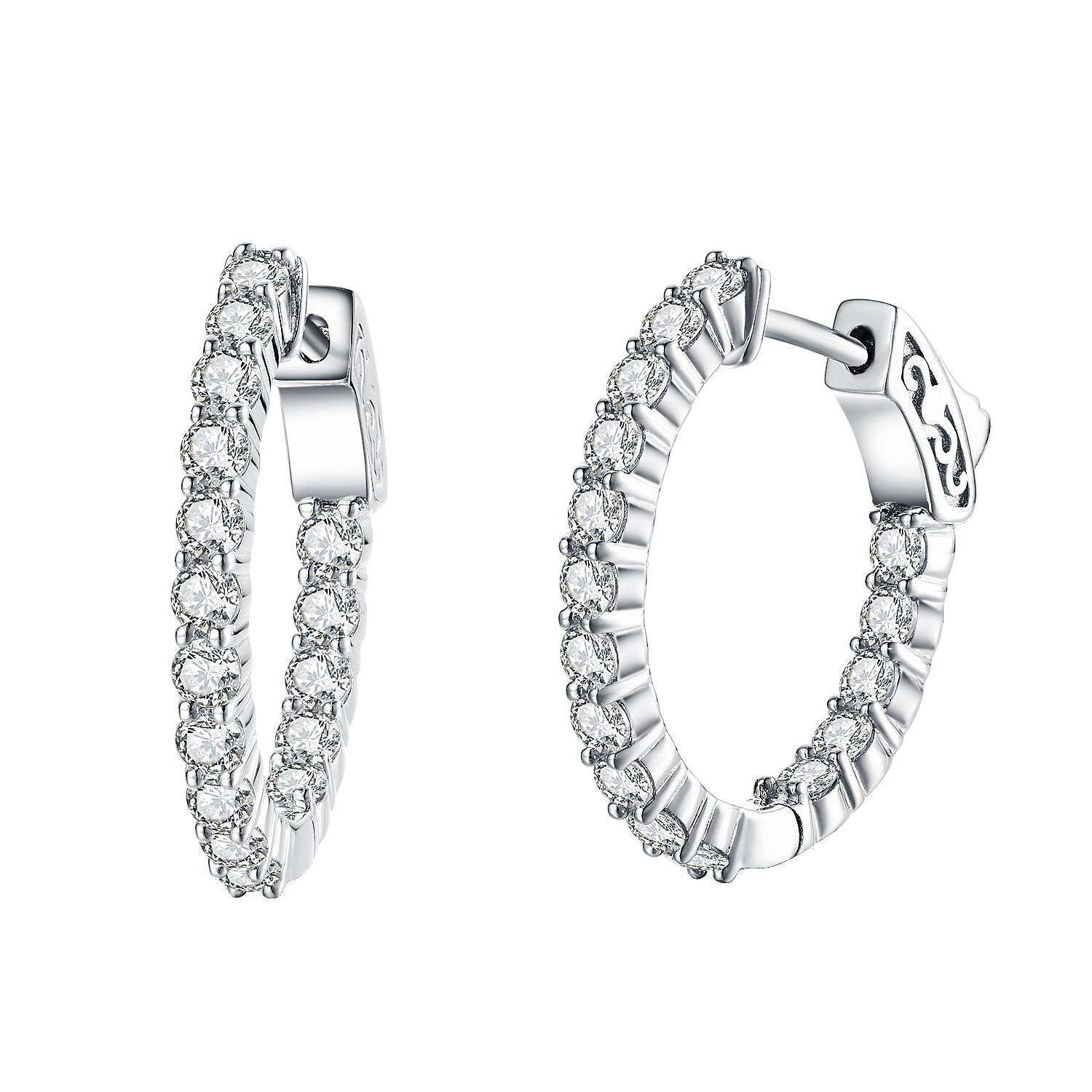 J - HS1 SILVER 21x23.5 oval hoop ES223