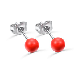 5mm surgical steel red ball stud
