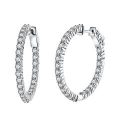 J - HS8 SILVER 30mm round hoop ES238