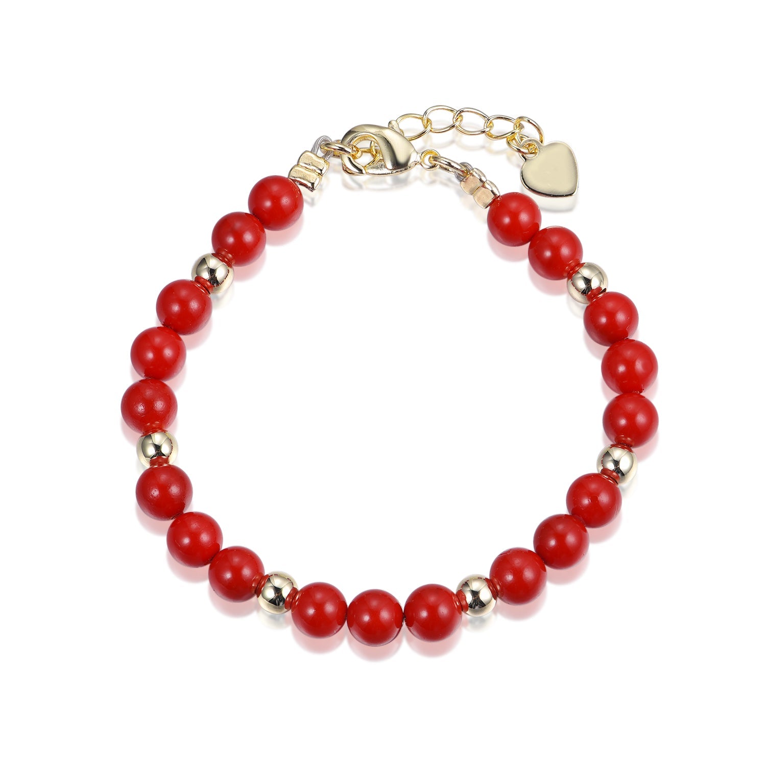 J - PB7 * -5mm red/gold bracelet