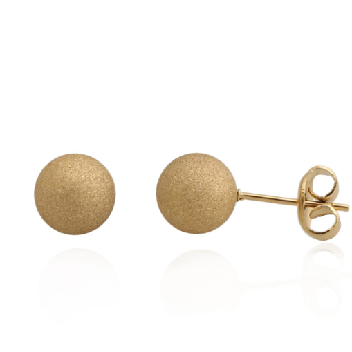 SANDBLAST GOLD EARRING - E5 4mm