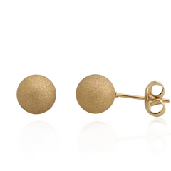 SANDBLAST GOLD EARRING - E5 4mm