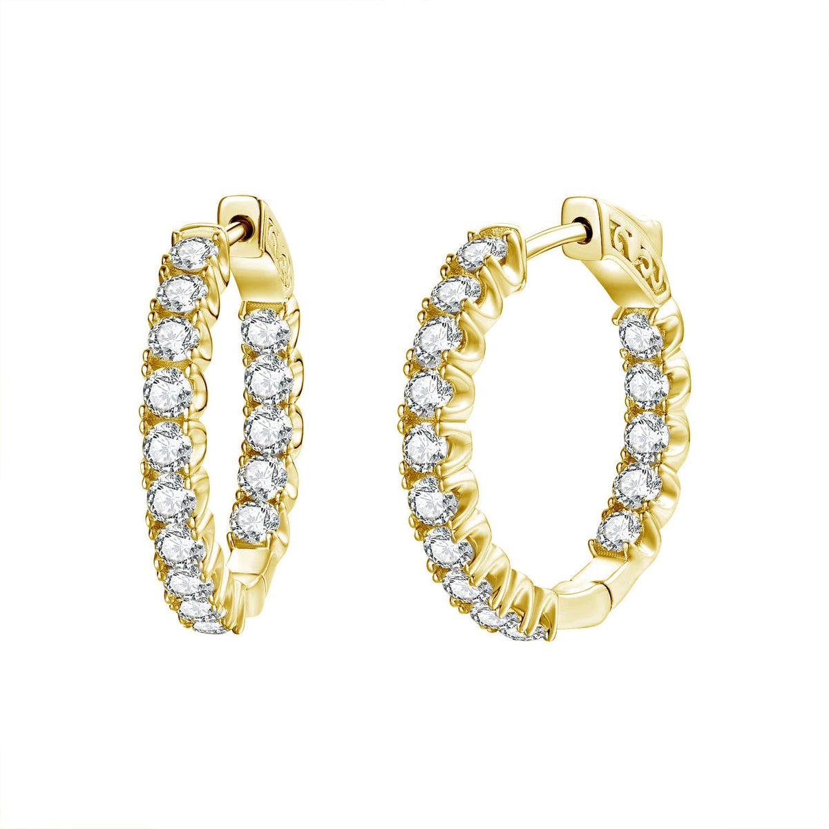 J - HS9 Gold - 25mm round gold hoop ES228