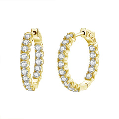 J - HS9 Gold - 25mm round gold hoop ES228