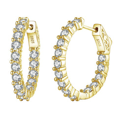 J - HS10 GOLD 22.6x25mm gold oval hoop ES226