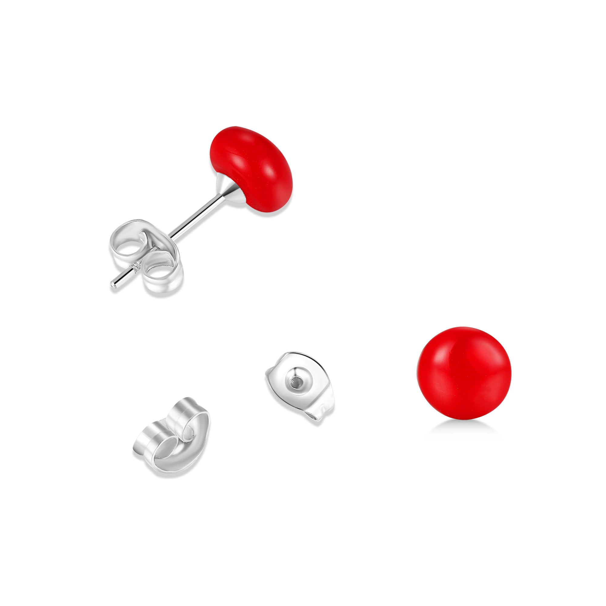 RED FLAT BALL STUD