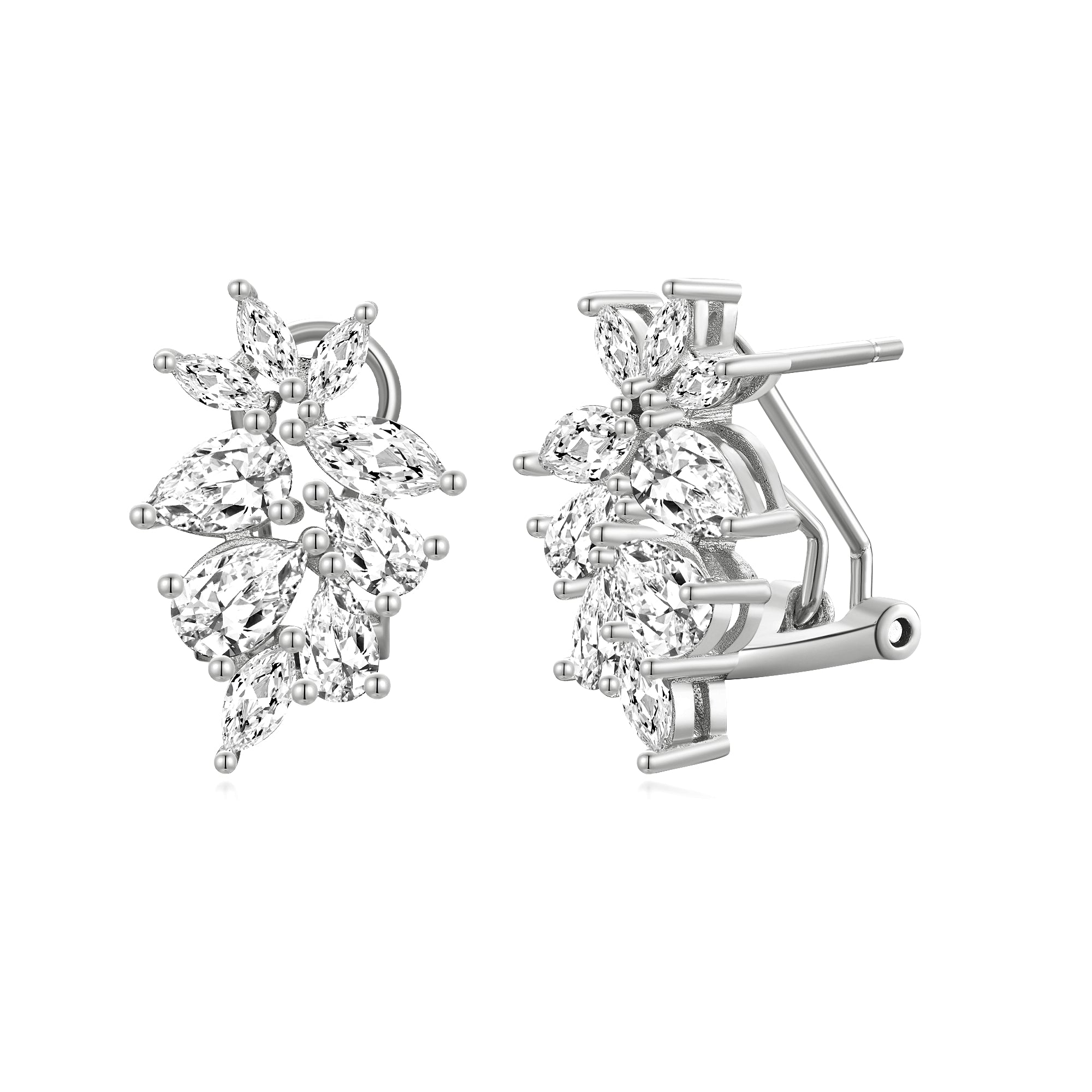 Jade Collection ES475 Sterling Silver Stud Earrings