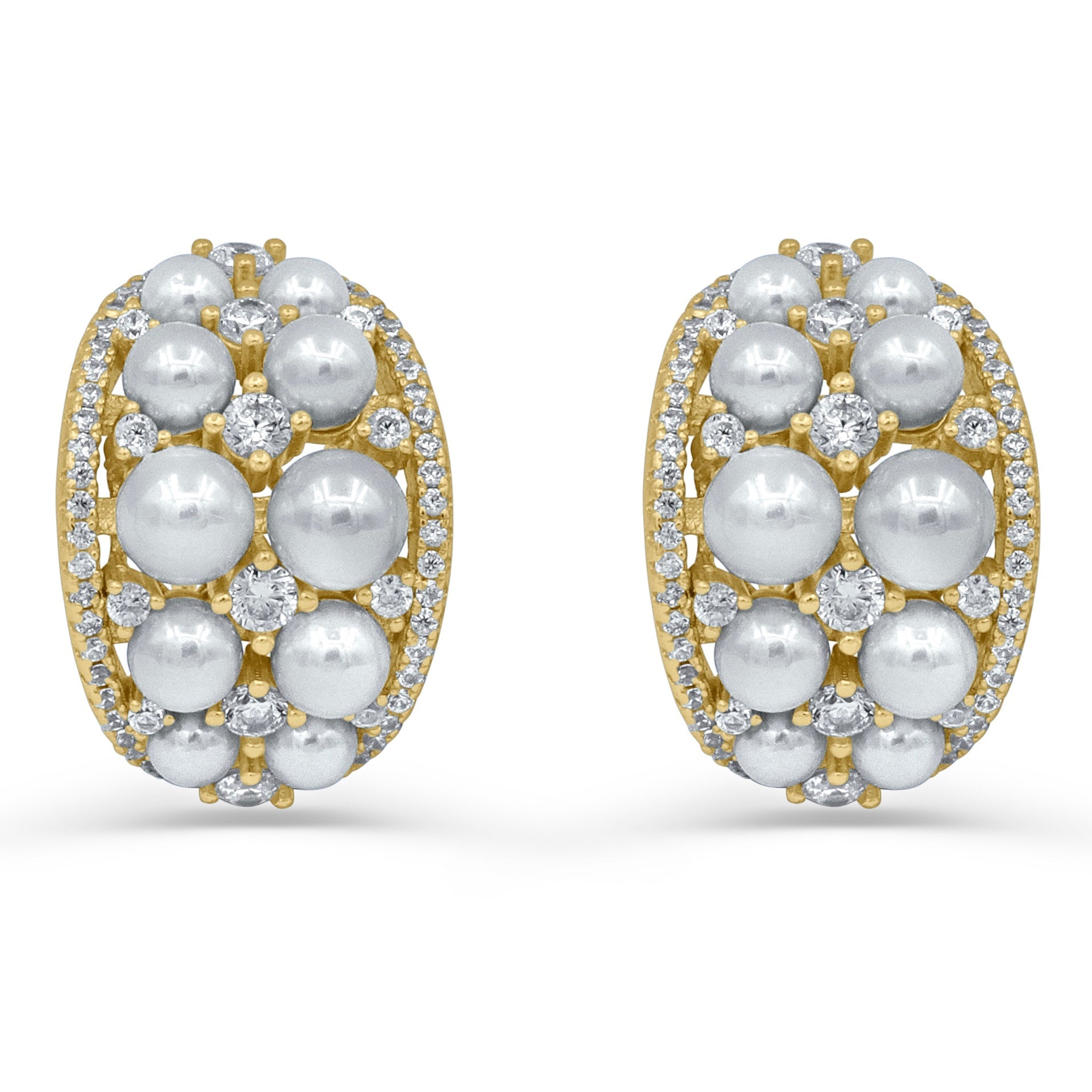 pearl cz earring