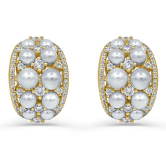 pearl cz earring