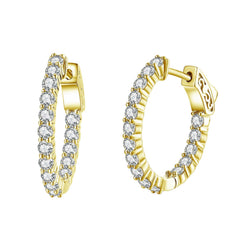 J - HS1 GOLD - 21x23.5mm gold oval hoop ES224