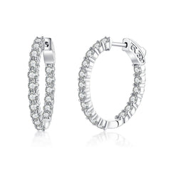 J - HS4 SILVER 26x28mm oval hoop ES234