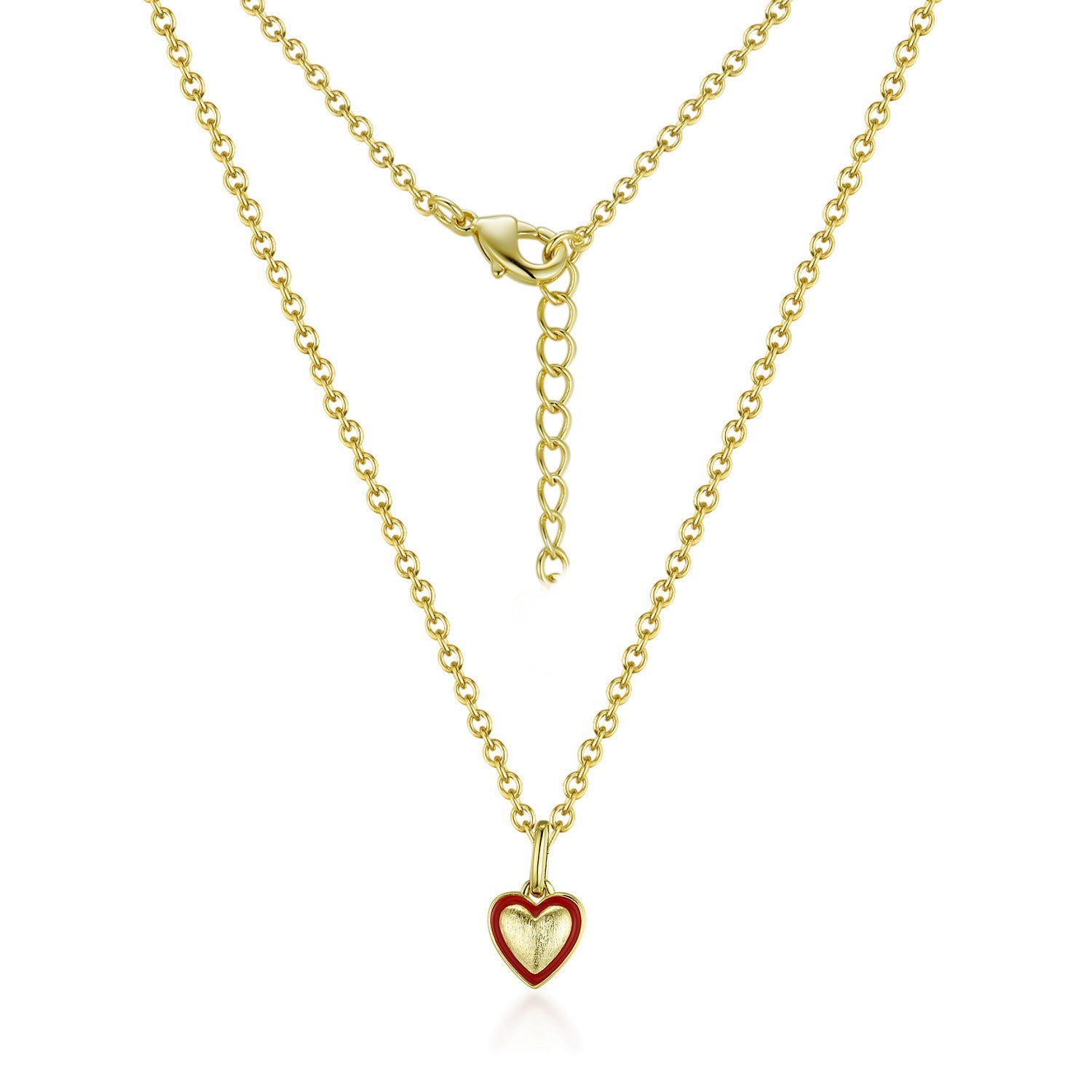 P99 * - 8mm Brushed heart Necklace